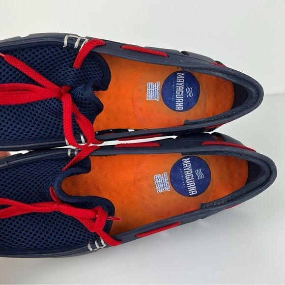 Mayaguana Moccasin Beach Swim Shoe Blue Loafer Net Upper Men's Size 7 - Picture 7 of 9